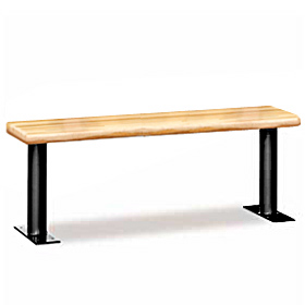 Wood Locker Bench - Light Finish